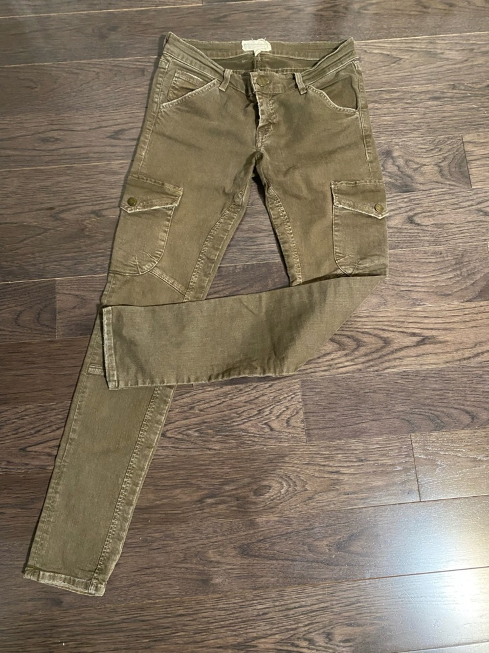 Current/Elliott Olive Cargo Pants - Slim Fit 27